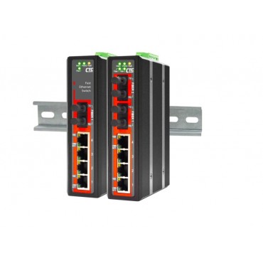 IFS-402F CTC Union 4x port 10/100Base-TX + 2x port Fiber 100Base-FX Industrial Fast Ethernet Switch