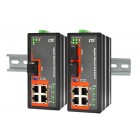 IGS-402F-4PH24 CTC Union 4x 10/100/1000Base-T + 1 or 2x 1000Base-X Fiber with 4xPoE+ Industrial Ethernet Switch (120 Watts, 24V Booster) 