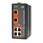 IGS-600-4PH24 CTC Union 6x 10/100/1000Base-T with 4x PoE+ Industrial Ethernet Switch (120Watts, 24V Booster)