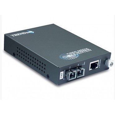 TFC-1000S20 TRENDnet Intelligent 1000Base-T to 1000Base-LX Single-Mode SC Fiber Converter (20km/12.4miles)