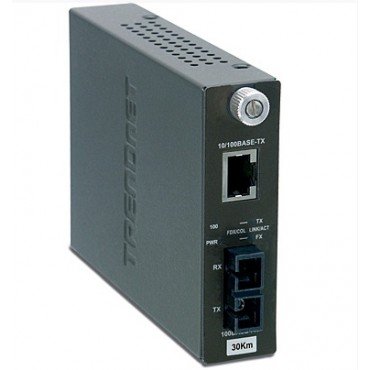 TFC-110S30 TRENDnet 100Base-TX to 100Base-FX Single Mode SC Fiber Converter (30KM, 18.6Miles)